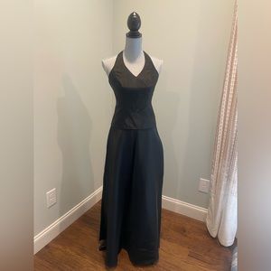 David’s Bridal - Black taffeta 2 piece set